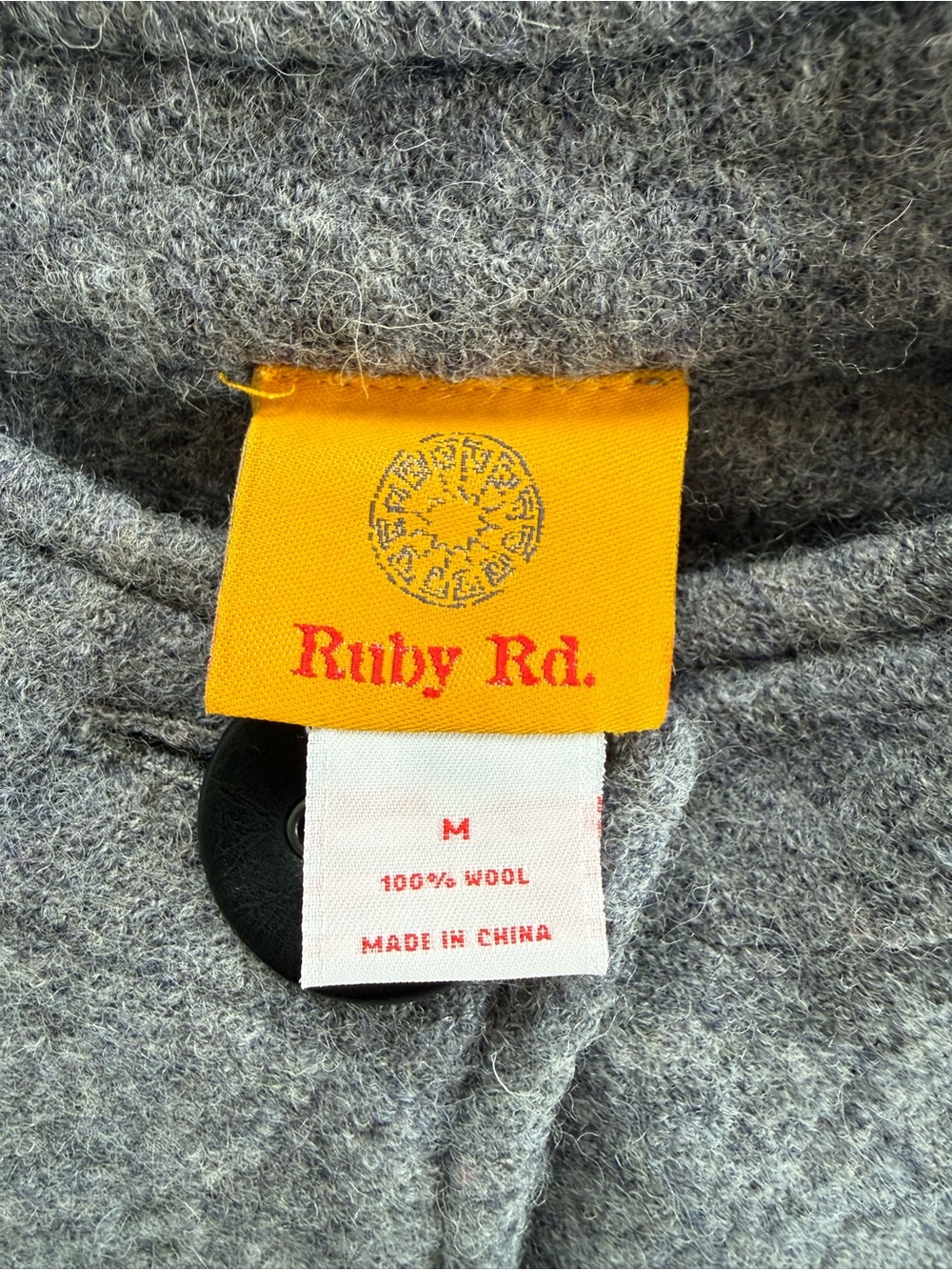 Ruby Rd. Gray Button-Front Wool Blend Jacket - Picture 6 of 12